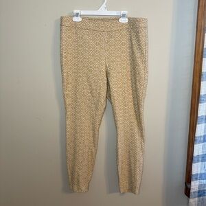 NANETTE LEPORE Gold & White Floral Dress Pants M